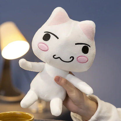New Toro Inoue Cat Plush Anime Game Doll Stuffed Kittens Plushie Cartoon Couple Black and White Cats Decor Gift Toys for Kids