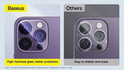 Baseus 2Pcs Camera Lens Protector For iPhone 15 14 13 Pro Max Tempered Glass Lens Glass For iPhone 14 13 12 Lens Protection Film