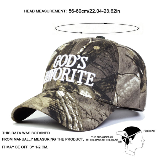 Unisex GOD'S FAVORITE Letter Embroidery Baseball Caps Outdoor Adjustable Spring and Autumn Casual Sunscreen Hat