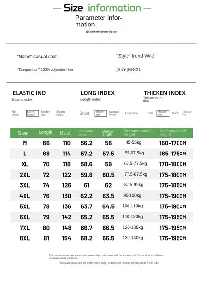 New Camping Jacket Men Windbreak Coat Plus Size 8XL Fashion Casual Waterproof Jacket Male Solid Color Outerwear Big Size