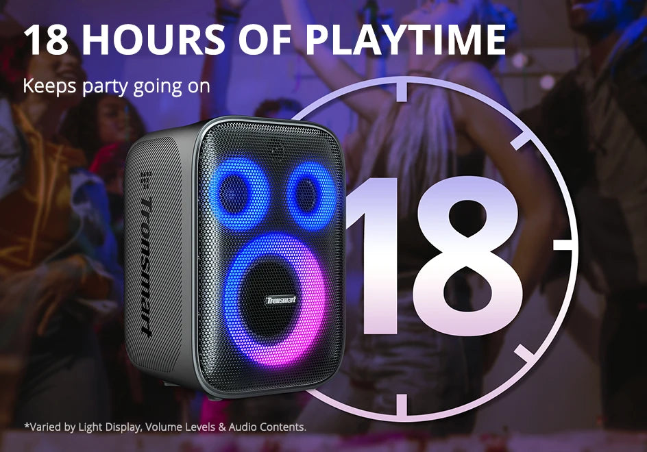 Tronsmart Halo 200 Speaker Bluetooth Speaker with 3 Way Sound System, 120W, Built-in/Wired Mic, Guitar Input, APP Control