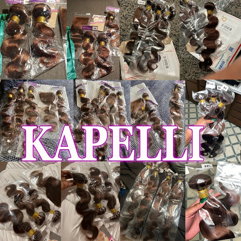 Hot Sale #4 Brown Body Wave Bundles 1/3/4 Brazilian Human Hair Weave Bundles Hair Extension Tissage Human Hair Bundles Remy Hair
