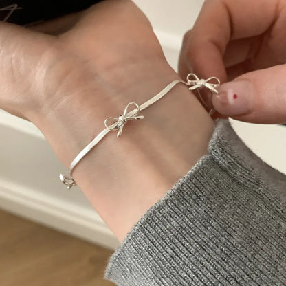 VENTFILLE 925 Sterling Silver Diamond-Studded Butterfly Bracelet Women's Fashion Temperament Flower Adjustable Bracelet