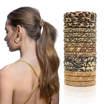 5-100Pcs High Elastic Leopard Print Hair Rope Women Fashion Pony Tails Holders Girls Towel Hair Ties Hairs Accessories Headwear