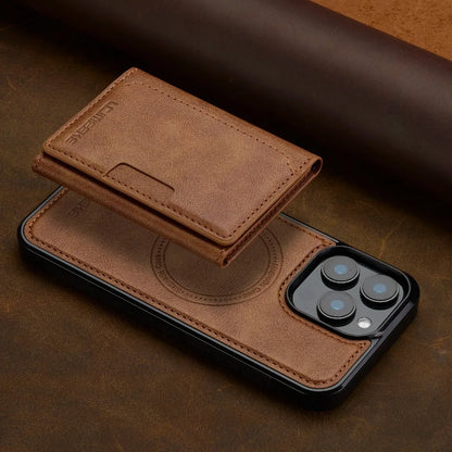 Detachable Wallet Case For iPhone 16 Pro Max 15 14 Plus 13 12 11 XS XR X 7 8 SE 2022 2020 2024 For MagSafe Card Holder Cover