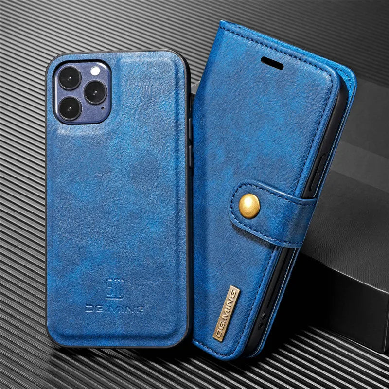 Detachable Magnetic Leather Phone Case for IPhone 16 Pro Max 15 12 13 11 14 Plus XS XR X SE 2022 Wallet Card Holder Cover Coque
