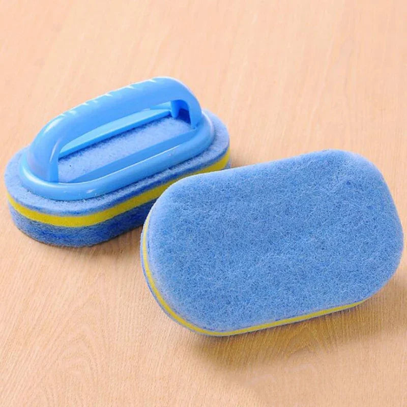 Kitchen Bathroom Toilet Cleaning magic sponge Glass Wall Cleaning  Bath Brush Handle Sponge Ceramic Window Slot Clean Brush