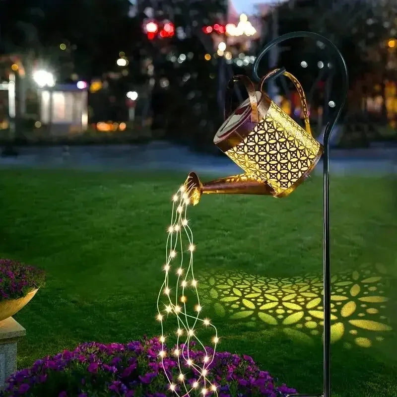LED Solar Watering Can Light Hanging Kettle Lantern Light Outdoor Waterproof Villa Path Lawn Yard Garden Decoration Lamp