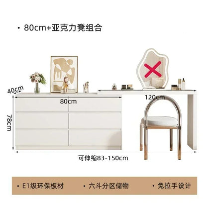 Luxury Dressing Table Drawer White Makeup Mirror Corner Desk Dresser Table Cabinet Organizers Storage Penteadeira Home Furniture