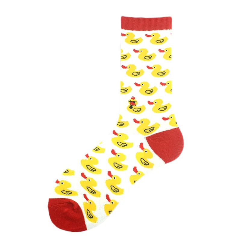 Happy Design Funny Socks Men Unisex Sheep Beer Dinosaur Pattern Sokken  Divertidos Jacquard Calcetines Unisex Hip Hop Skateboard
