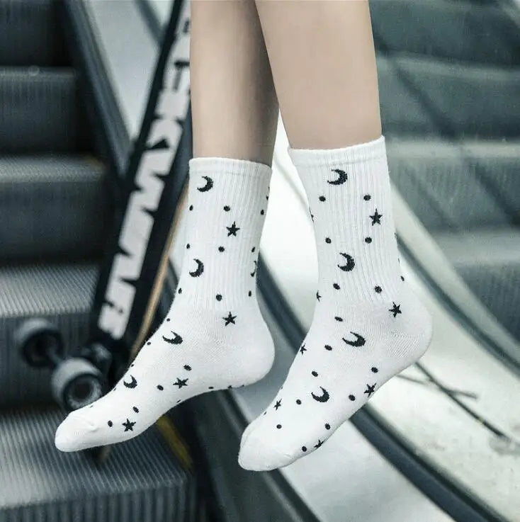 1 Pair Women's Cartoon Casual Cotton Harajuku  Skateboard Socks