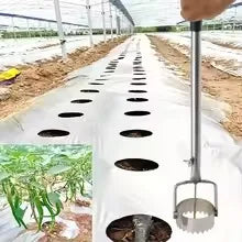 Durable Metal Film Puncher Vegetable Planting and Transplanting Agricultural Film Breaker Plastic Films Puncture Gardening Tool