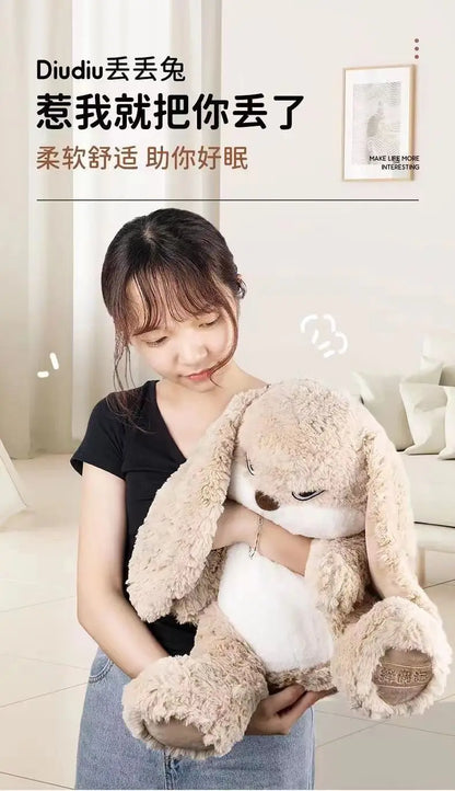 Large Size Angry Rabbit Plush Toy Cute Animal Plushie Doll Kawaii Stuffed Soft Toys Model Room Decor Birthday Gifts