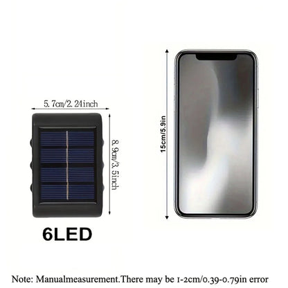 1pc 2/4/6/8/10/12LEDs Solar LED Wall Lights, Outdoor Wall Lamp For Garden, Patio, Ambient Light
