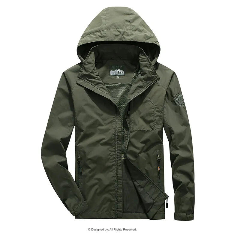 Camping Hiking Jacket Men Spring Autumn Outdoor Sports Breathable Coats Climbing Trekking Windbreaker Travel Waterproof Jacket