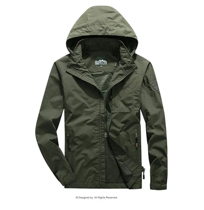 Camping Hiking Jacket Men Spring Autumn Outdoor Sports Breathable Coats Climbing Trekking Windbreaker Travel Waterproof Jacket
