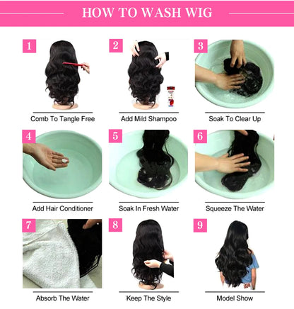 200% Body Wave Wig Burgundy 99J Lace Front Wig 13x4 13x6 HD Lace Frontal Wig Human Hair Pre Plucked 99j Red Colored Wig
