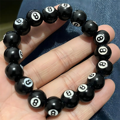 ZAKOL Trendy Ball Crystal Beaded Chain Bracelets For Women Men Black Link Metal Bangles Strand Wristlet Jewelry Gifts Festival