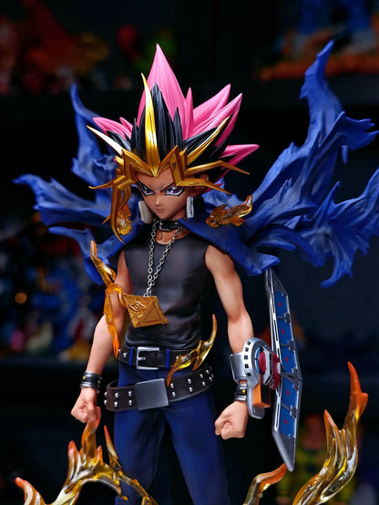 Yugi Muto Figure Dark Game Dimensional Figurine Duel Monsters Action Figures 28cm PVC Statue Collection Ornament Kids Toy Gifts