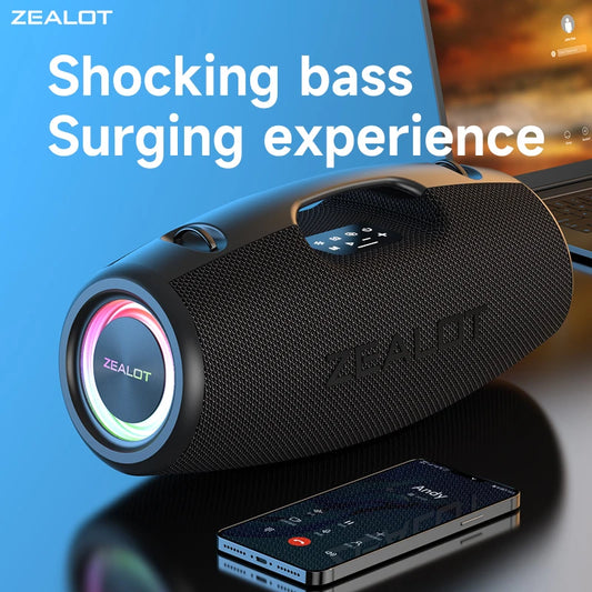 ZEALOT-S78 120W Portable Bluetooth Speaker Outdoor Party Speaker Big Loud Speaker Excellent Bass Performace Hifi speaker