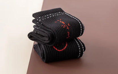 Mid Tube Cotton Socks for Sports Skateboarding with Unique Ghost Face Role-playing Design colour socks