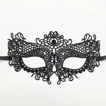 Black Color Sexy Women Lace Masquerade Mask for Carnival Halloween Half Face Cosplay Masks Festive Animal Party Supplies