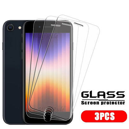 4Pcs For iPhone SE 2022 Glass iPhone SE 2022 2020 7 8 Plus Tempered Glass Transparent Clear 9H Screen Protector iPhone SE 2022