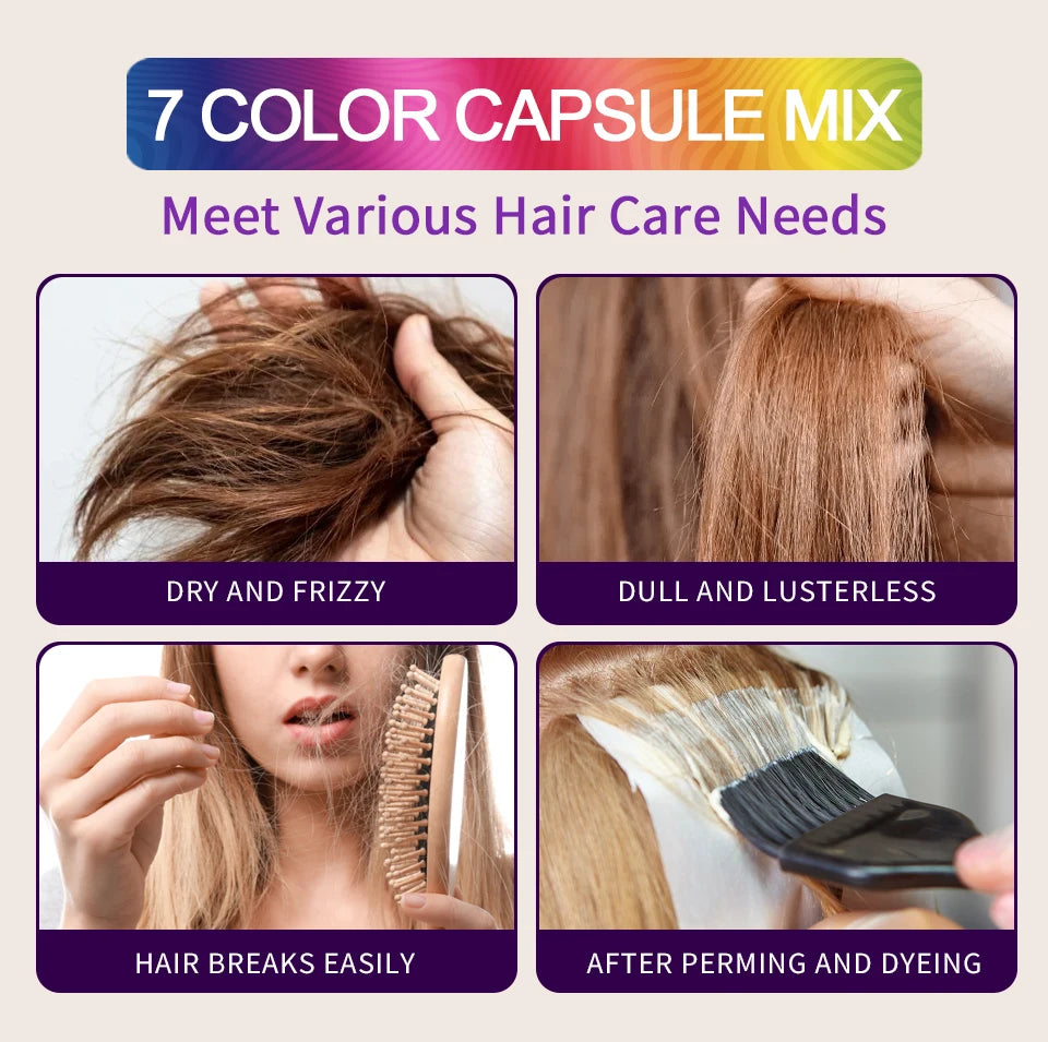 30Pcs Anti Hair Loss Hair Vitamin Capsule Oil Keratin Complex Oil Smooth Silky Hair Serum Hair Mask Repair Frizz Damaged Sevich