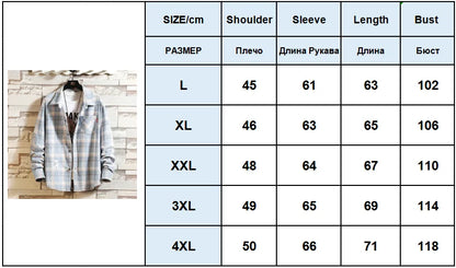 2024 New Summer Men's Plaid Shirt Button Pocket Casual Fashion Elegant Long sleeve Shirt Turn Down Collar