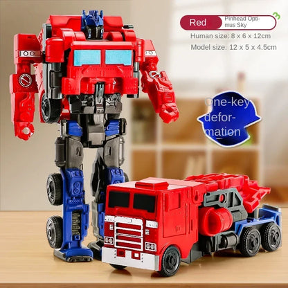 Transformation Car Anime Robot Model One Step Deformation Robot Toy Kid Puzzle Toy Deformation Car Action Figure Model