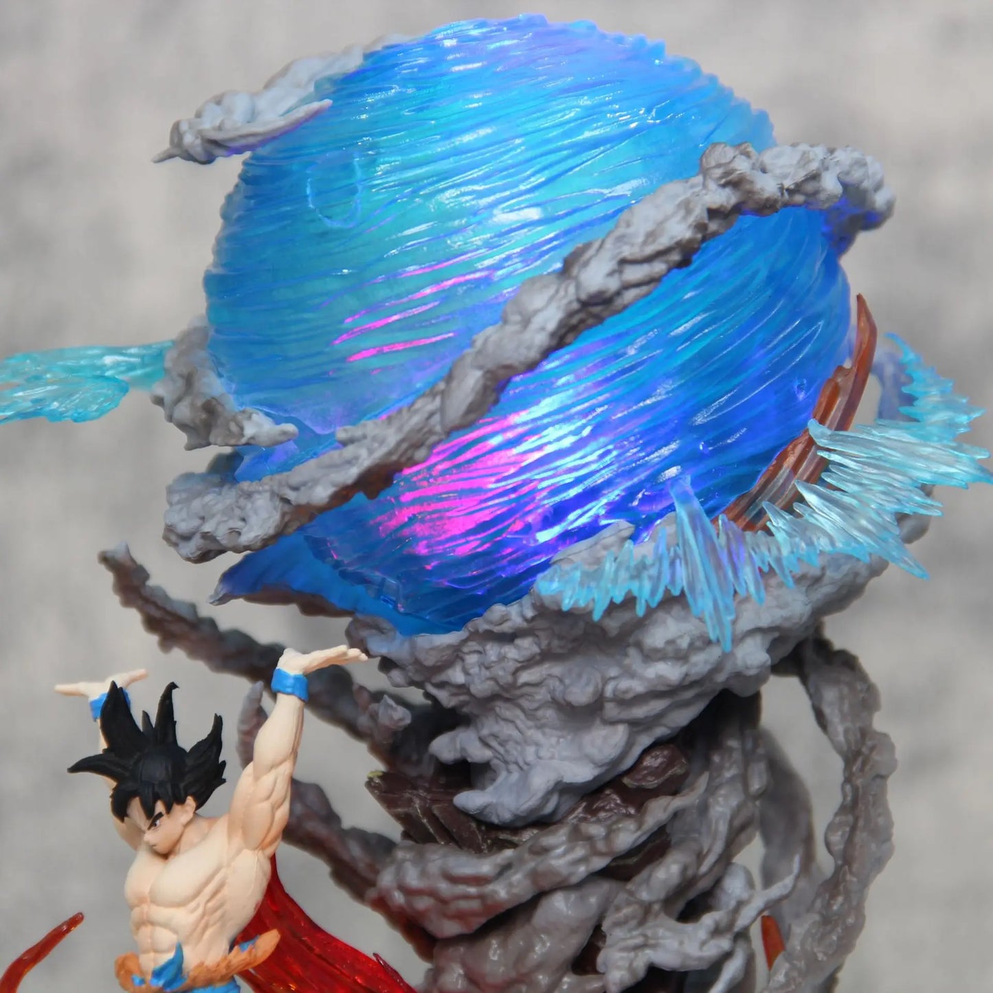 New 23cm Dragon Ball Anime Figure Son Goku Super Genki Bomb Luminous Figures Dbz Gk Figurine Pvc Statue Model Collectible Gifts