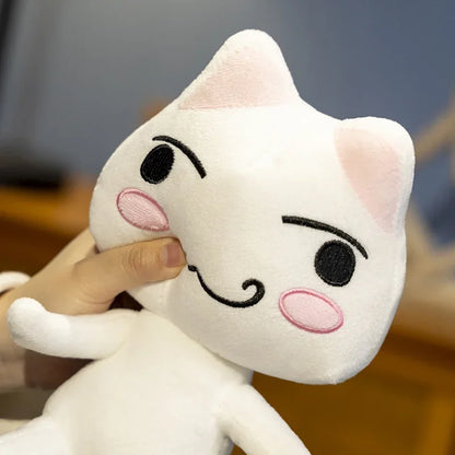 New Toro Inoue Cat Plush Anime Game Doll Stuffed Kittens Plushie Cartoon Couple Black and White Cats Decor Gift Toys for Kids