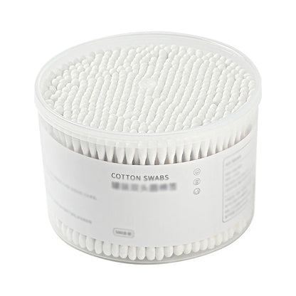500PCS Disposable Cotton Swab Box With Double End Round Head For Makeup And Makeup Removal Daily Cleaning Pet Care Multi-purpose