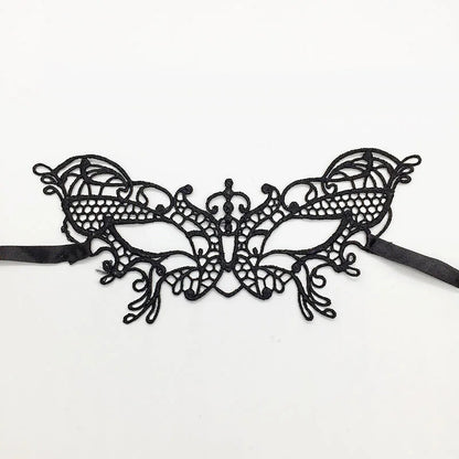 Black Color Sexy Women Lace Masquerade Mask for Carnival Halloween Half Face Cosplay Masks Festive Animal Party Supplies