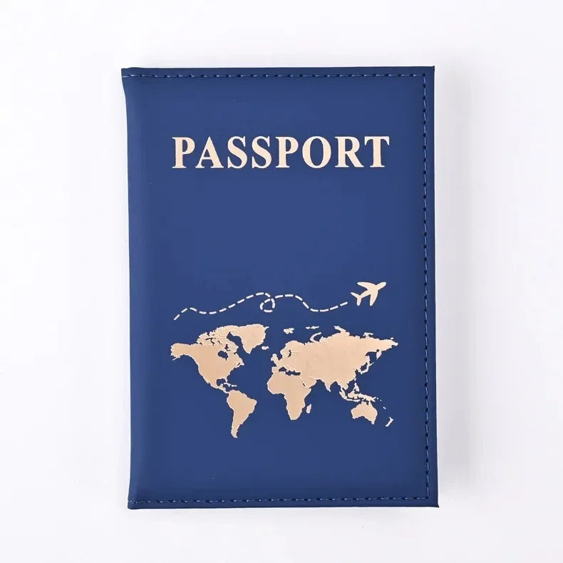 Fashion Women Travel Passport Cover Holder Case ID Credit Card Holder Travel Accessories Map Passports Wallet Ticket Protective