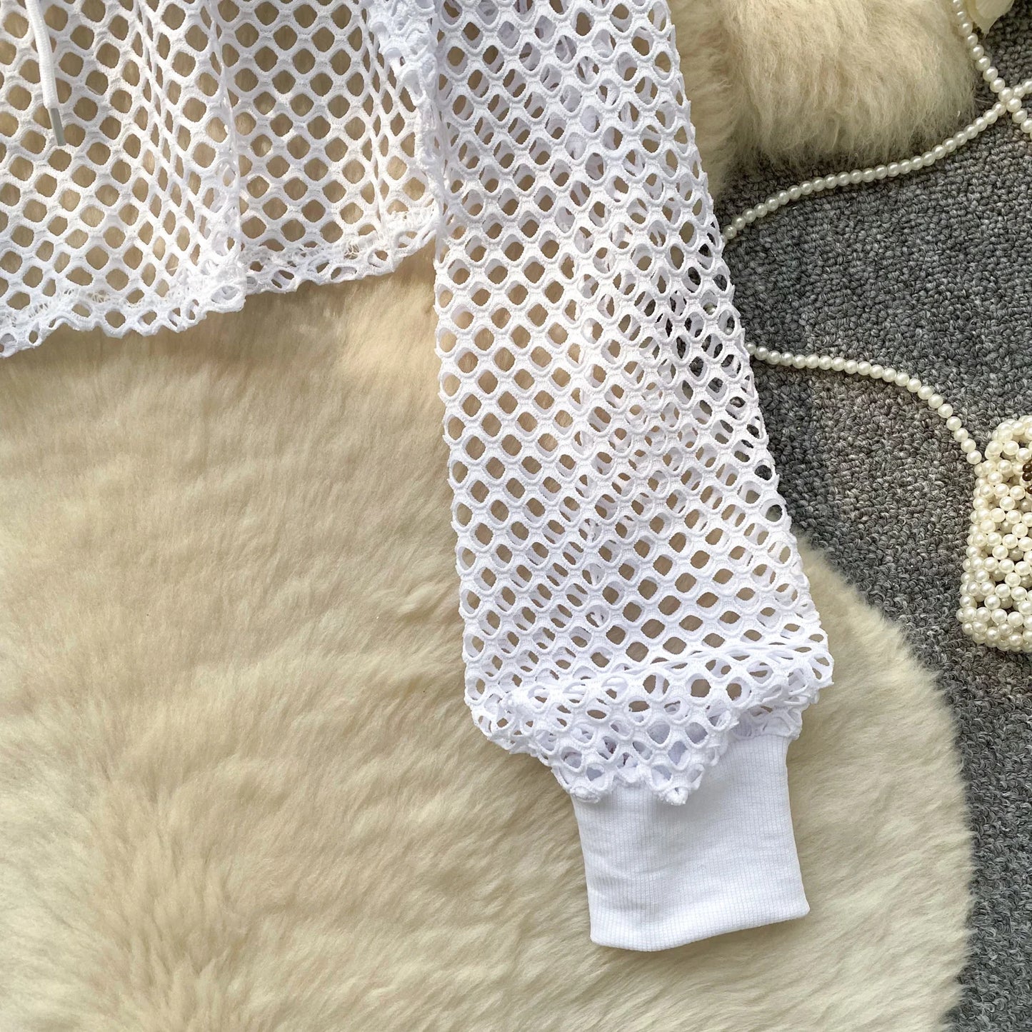 SINGREINY Summer Knitted Hooded Cadigans Women Long Sleeve Thin Streetwear Irregular Outerwear Hollow Out Sun-proof Blouses