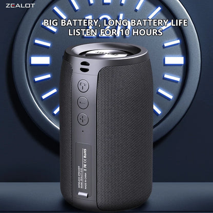 ZEALOT S32 5W Wireless Speakers, Portable Subwoofer Speaker, 1800mAh Battery, 10 Hours Playtime Loud Stereo, Booming Bass.