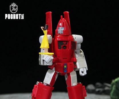 Pocket Toys Pt-M01 PTM01 Transformation Powerglide G1 Glider Of Sky Ko Dx Animated Version Small Scale Robot Action Figure