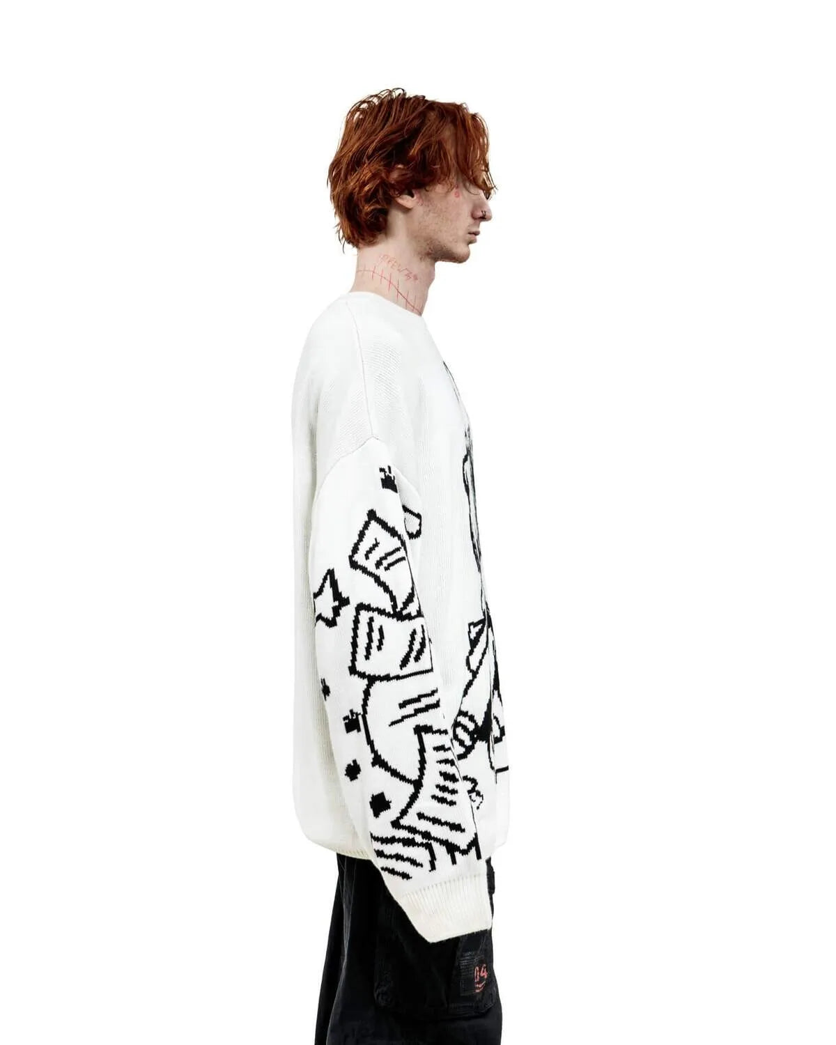 Vintage Cartoon Knitted Women Sweaters Winter Casual Oversize Men Fashion Streetwear Tops Harajuku Pullover Y2k Clothes 90s Goth