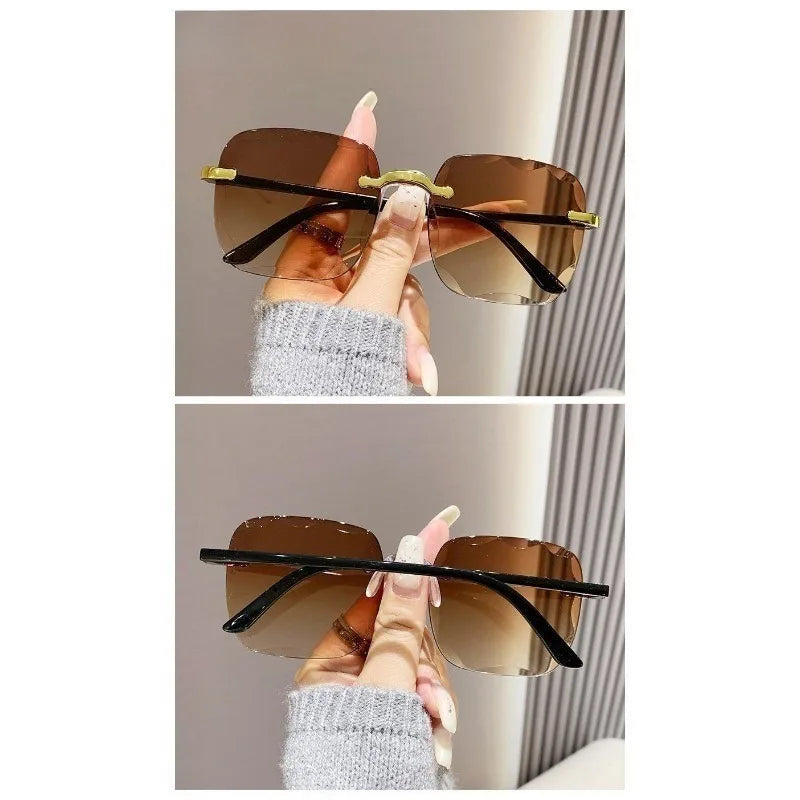 Large Frame Retro Women's Sunglasses Original Price Special Sale New UV Resistant UV400 Sunscreen Glasses Women's Sunglasses