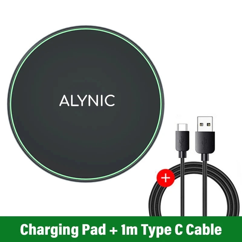 30W Fast Wireless Charger Pad for iPhone 14 13 12 11 Pro Max Samsung Galaxy S22 S21 S20 S10 S9 Xiaomi Wireless Charging Station
