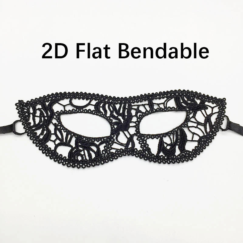 Black Color Sexy Women Lace Masquerade Mask for Carnival Halloween Half Face Cosplay Masks Festive Animal Party Supplies