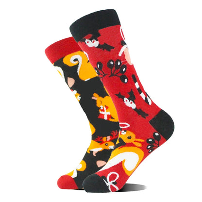 AB Happy Cotton Funny Socks Men Beer Panda Duck Crazy Design Sokken Unisex Novelty Plant Piano Crew Skateboard Calcetines Hombre