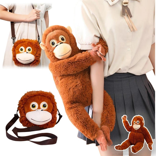 Simulation Monkey Orangutan Doll Super Soft Stuffed Bag Animals Plush Toys  Anime Cartoon Decor Boys Girls Birthday Gifts Pillow