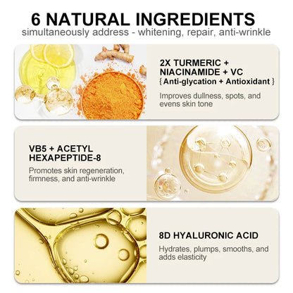 Niacinamide Face Serum Vitamin C Whitening Dark Spot Remover Serum Hyaluronic Acid Moisturizing Essence Facial Skin Care 40ml