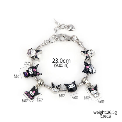 Kawaii Sanrio Pink Hello Kitty Melody Bracelet Pendant Girl Detachable DIY Bracelet Fans Gift Cosplay Props For Women Jewelry