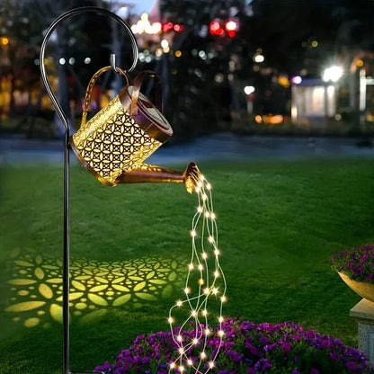 LED Solar Watering Can Light Hanging Kettle Lantern Light Outdoor Waterproof Villa Path Lawn Yard Garden Decoration Lamp
