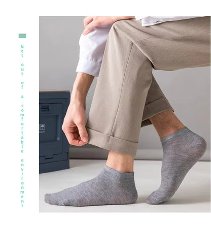 10 Pairs Women/Men Boat Socks Invisible Low Cut Silicone Non-slip Summer No-show Ankle Socks Solid Color Casual Breathable