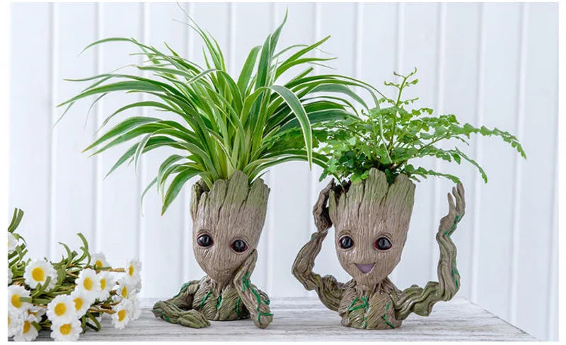 Modern Vases For Flowers Pot Groot Garden Pots Planters Anime Figurines Home Decoration Accessories Office Storage Pen Case