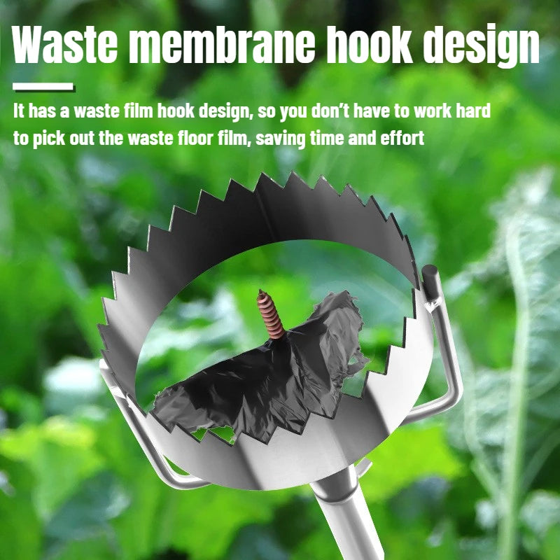 Durable Metal Film Puncher Vegetable Planting and Transplanting Agricultural Film Breaker Plastic Films Puncture Gardening Tool